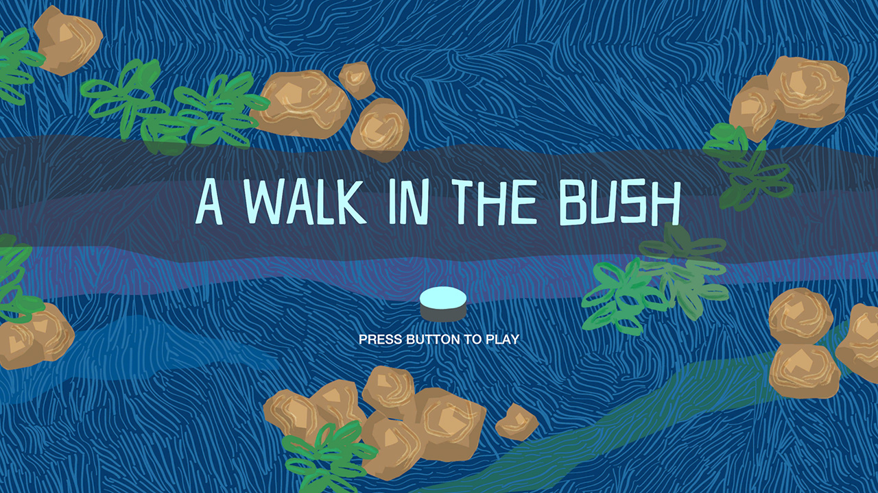 Title screen (Fish Level) of A Walk in the Bush.