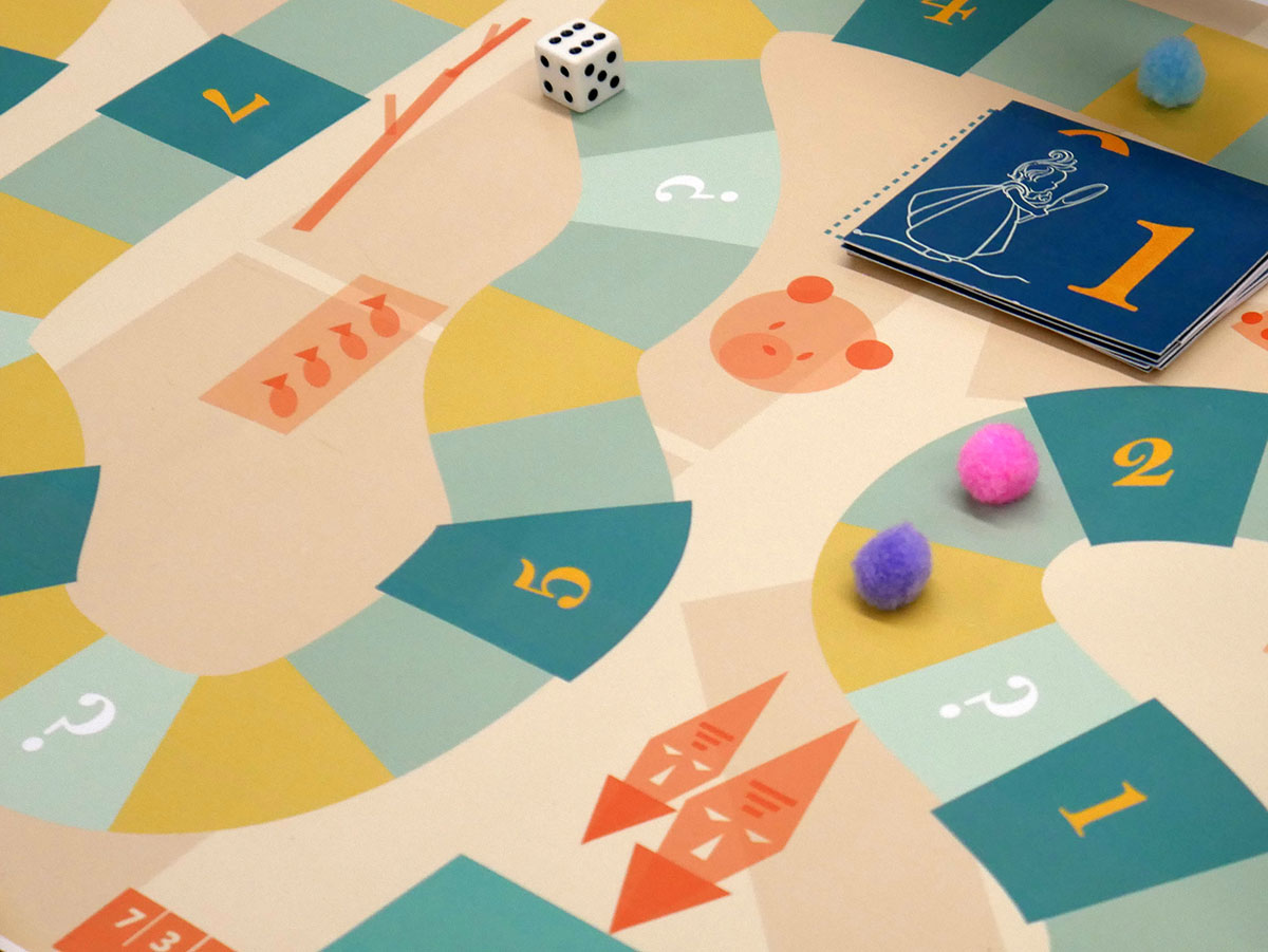 A close-up of the MAGI Board Game in action.