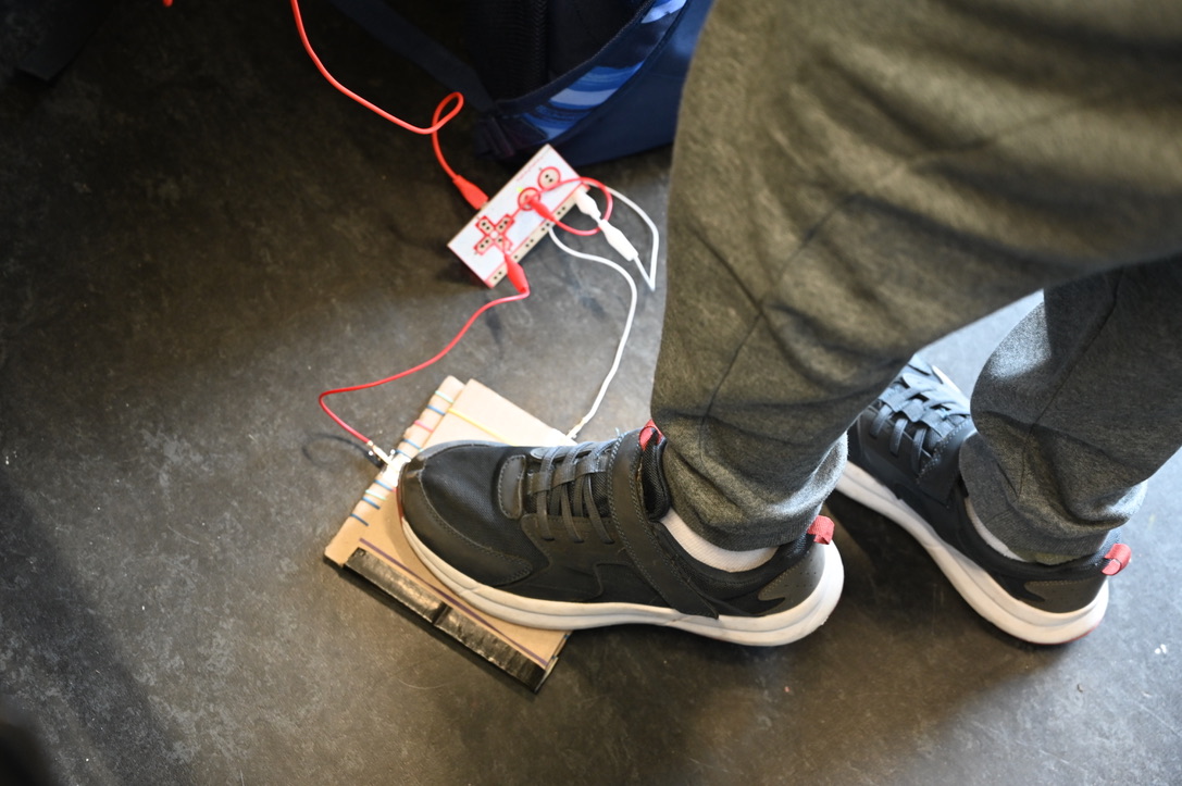 An example of a game controller played using your foot.